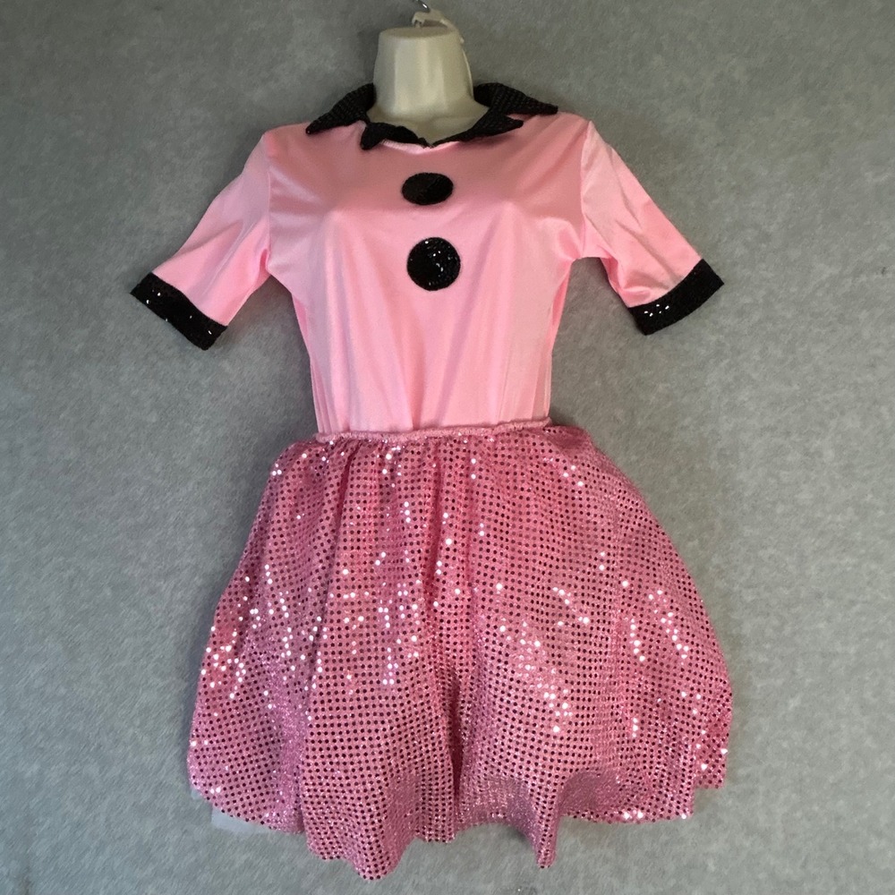 Costume Gallery Pink‎ Sequin Dress Adult Large Halloween Party Dance Costume